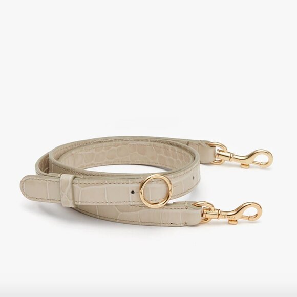 NEW Cuyana Adjustable Strap in Stone Croco Leather - Picture 1 of 7